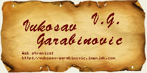 Vukosav Garabinović vizit kartica